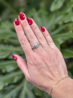 Vintage 0.78 Carat Platinum Diamond Engagement Ring