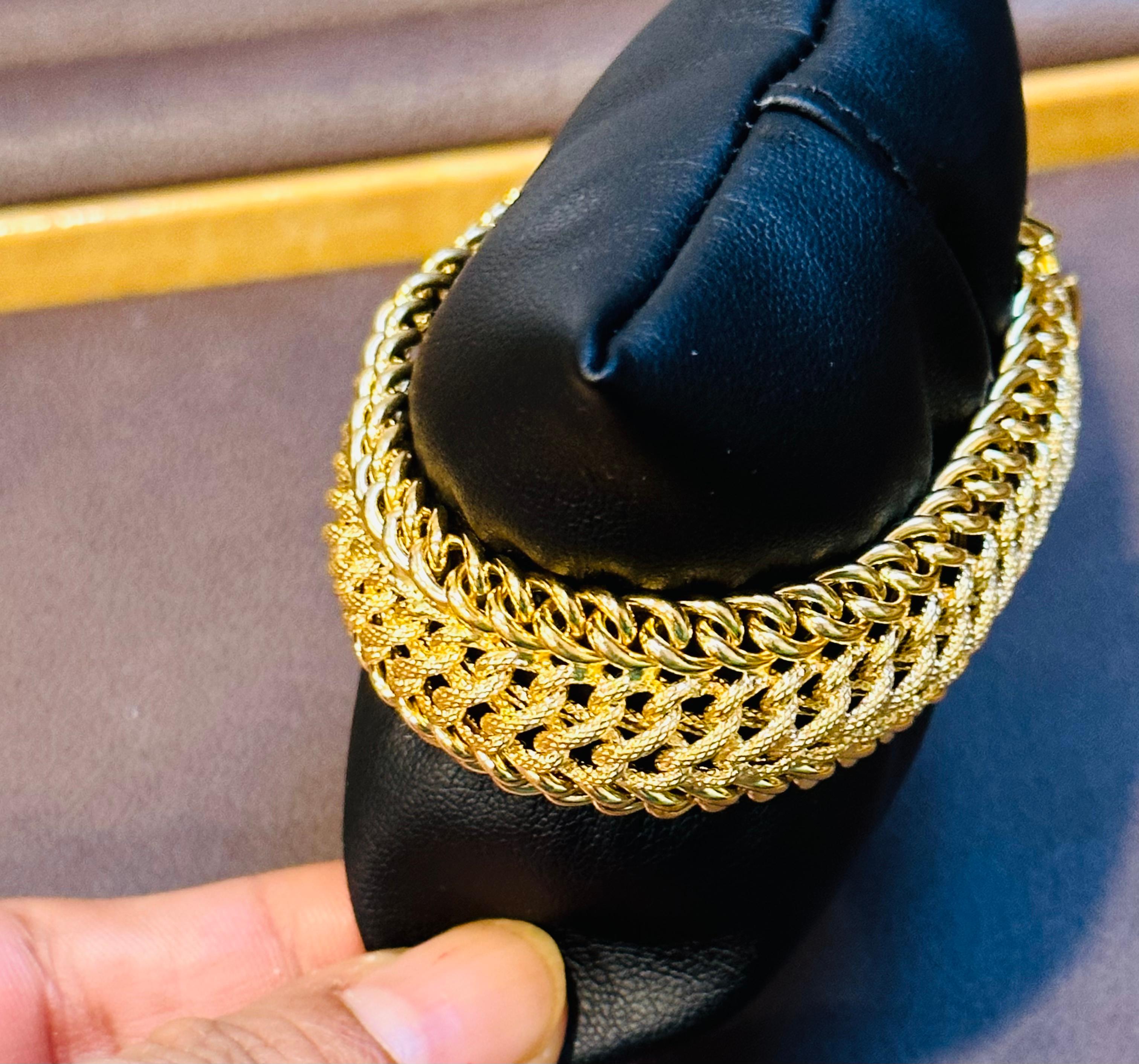 Gliederarmband aus 18 Karat Gelbgold, Italien im Zustand „Hervorragend“ in New York, NY