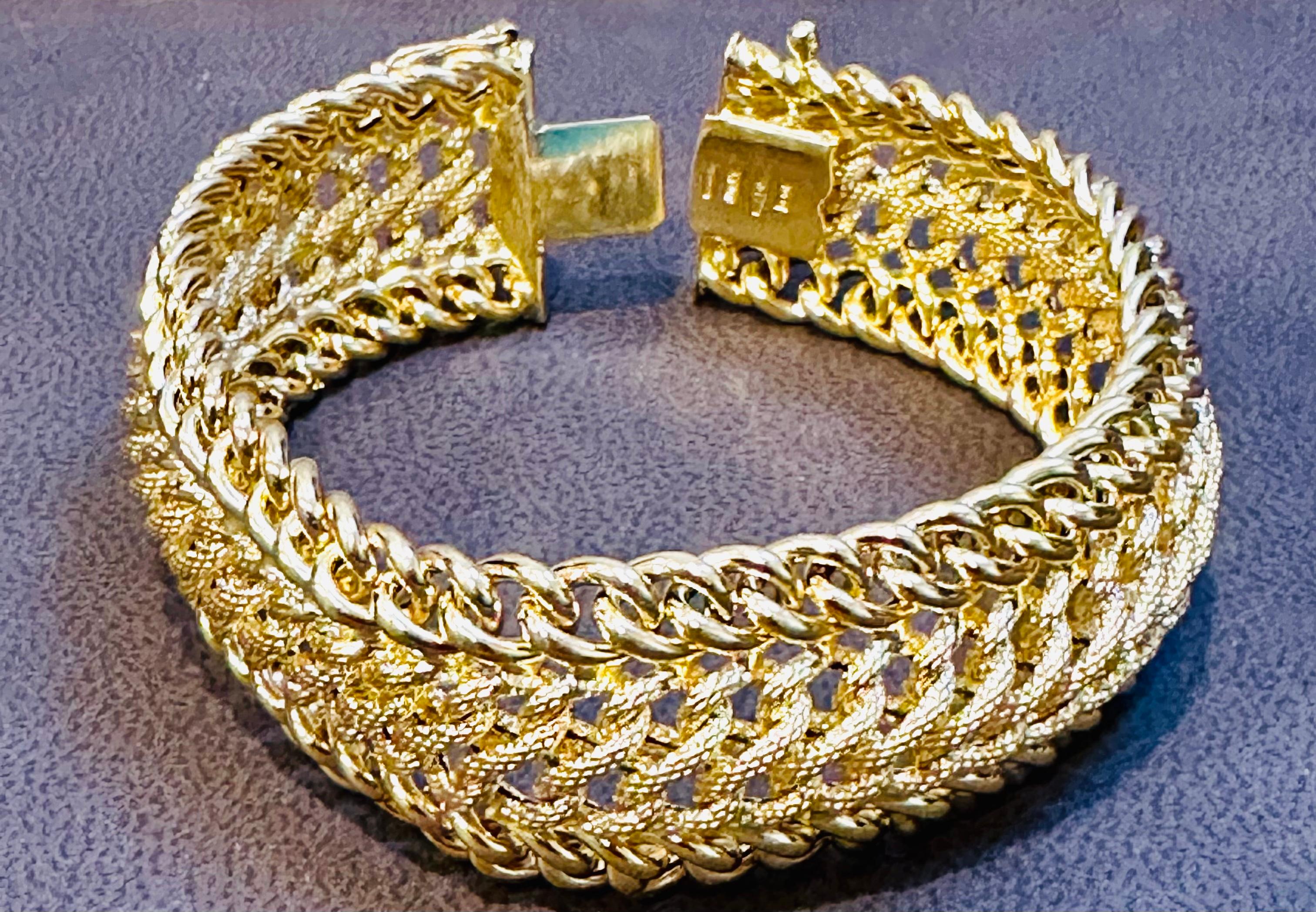 Gliederarmband aus 18 Karat Gelbgold, Italien Damen