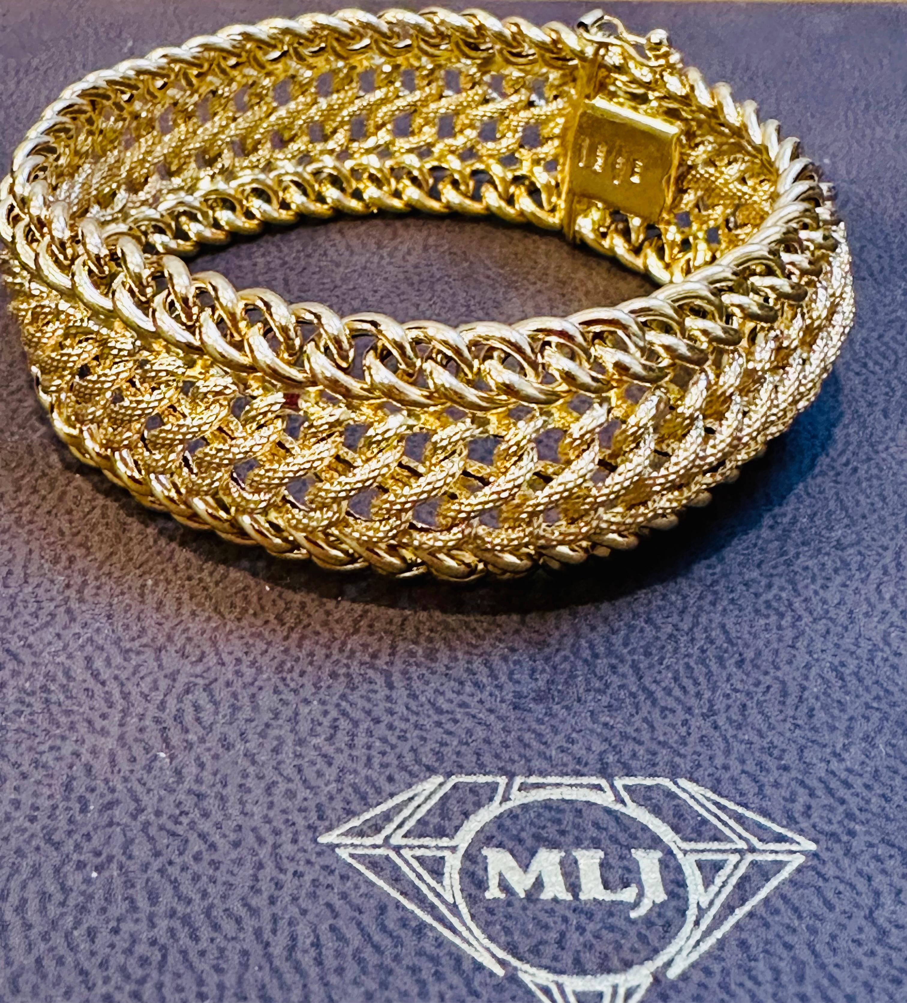 Gliederarmband aus 18 Karat Gelbgold, Italien 5