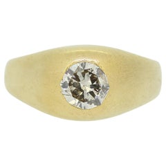 Bague gitane vintage avec diamants 0.80 carat