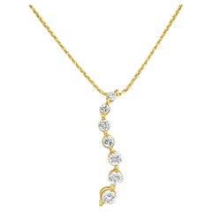 Vintage 0.80 Carat Diamond Pendant Necklace For Her