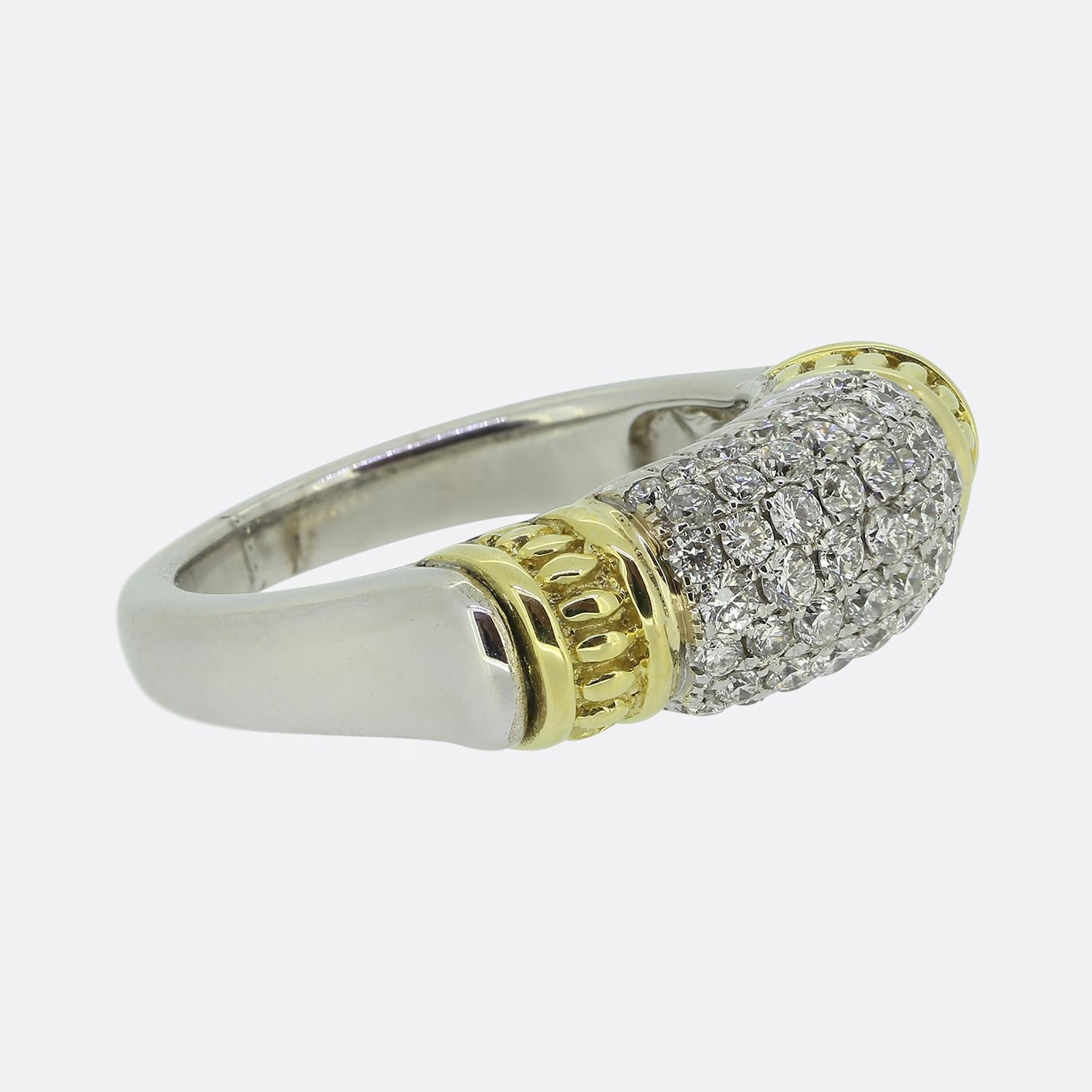 Vintage 0,80 Karat Diamantring mit Diamanten (Brillantschliff) im Angebot