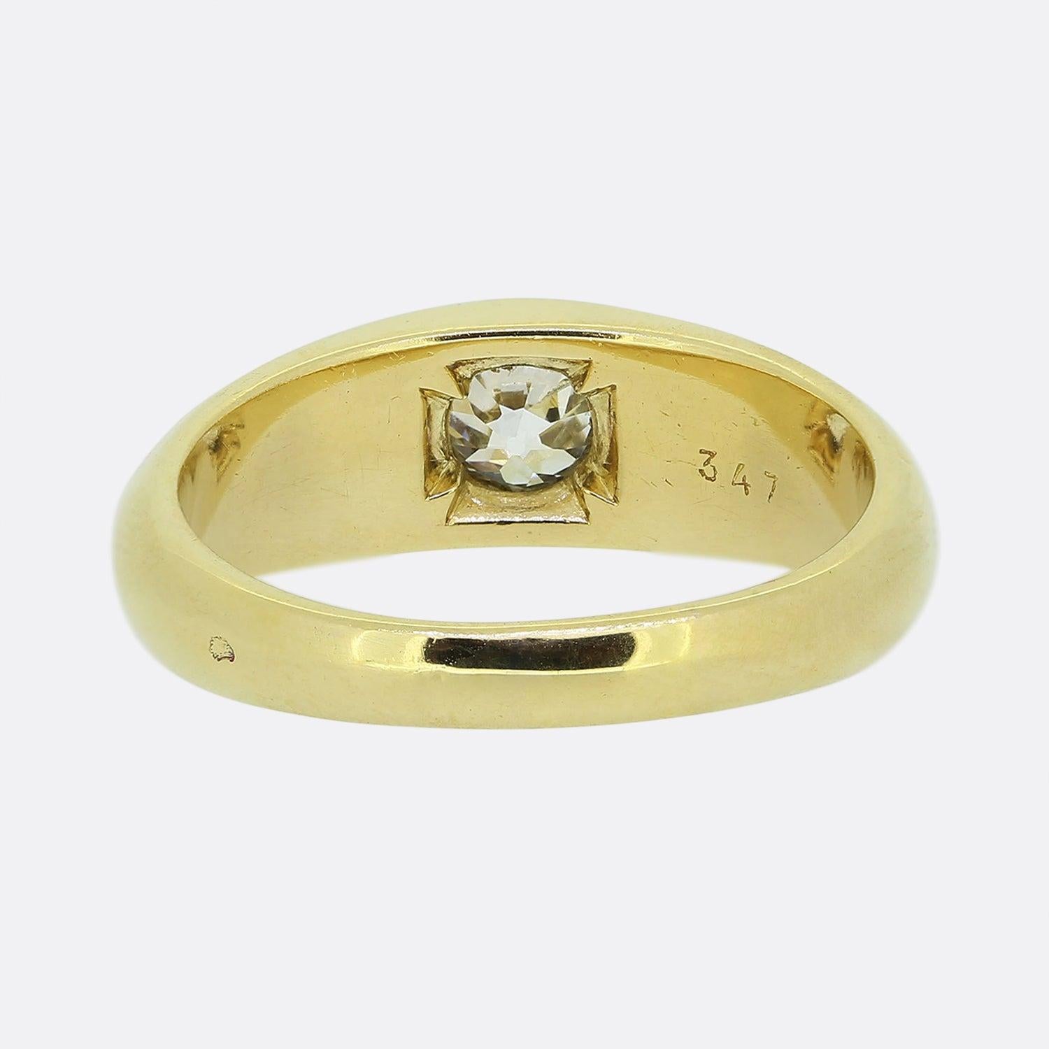 Vintage 0.80 Carat Old Cut Diamond Ring In Good Condition In London, GB