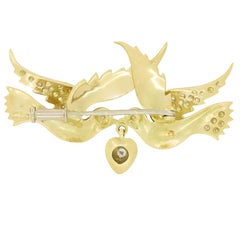 Vintage 0.82ct Diamond Boodles Love Birds Brooch, c.1980s