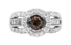 Vintage, 0.85ct Garnet & Diamond Garnet Ring
