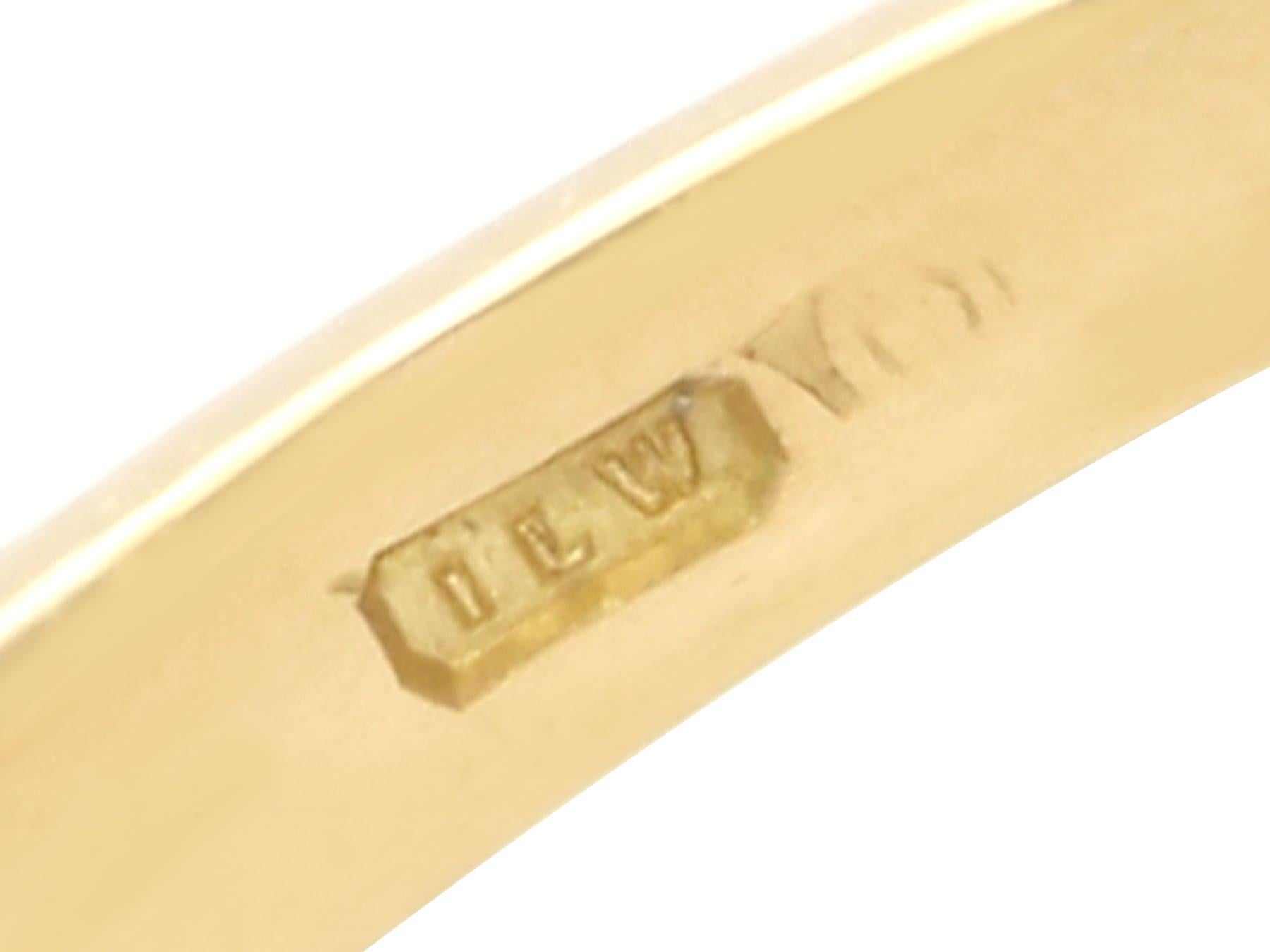 Vintage 0,90 Karat Diamant 0,46 Karat Aquamarin 18k Gelbgold Ring CIRCA 1990 im Angebot 2