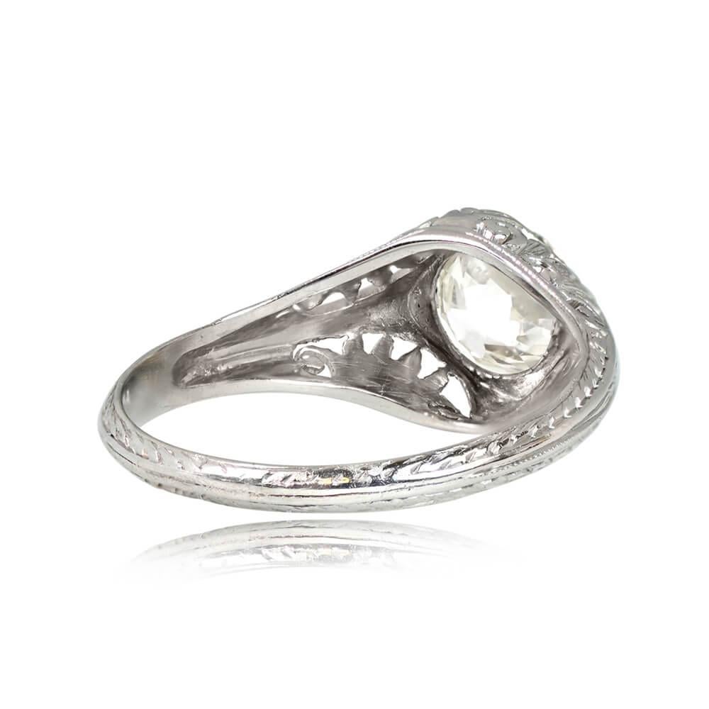 Women's Vintage 0.93ct Old European Cut Diamond Engagement Ring, VS1 Clarity, Platinum