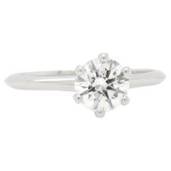 Vintage 0.94 ct Solitaire Diamond Ring in a Tiffany & Co. Platinum Setting