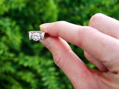 Vintage 0.97 Carat Diamond and Platinum Solitaire Ring