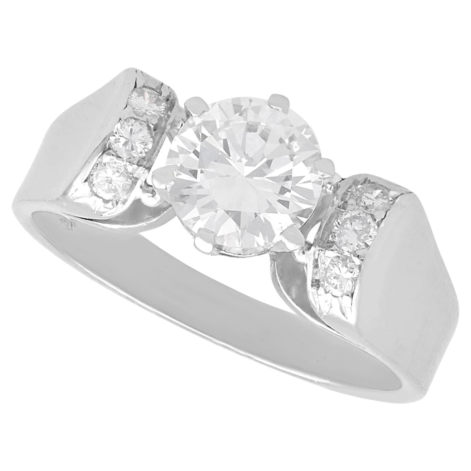 Solitär-Ring aus Platin mit 0.97 Karat Diamant