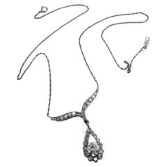 Vintage 1 Carat Diamond Necklace