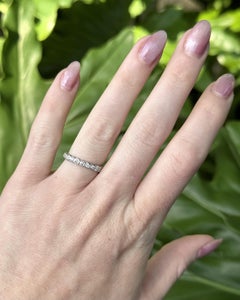 Vintage 1 Carat Old Mine Cut Diamond Eternity Band Size 6.25