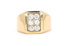 Vintage 1 CTW Diamond Statement Ring in 14k Yellow Gold