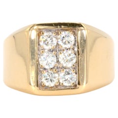 Vintage 1 CTW Diamond Statement Ring in 14k Yellow Gold
