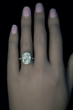 Vintage 10 Ct Diamond Platinum Engagement Ring