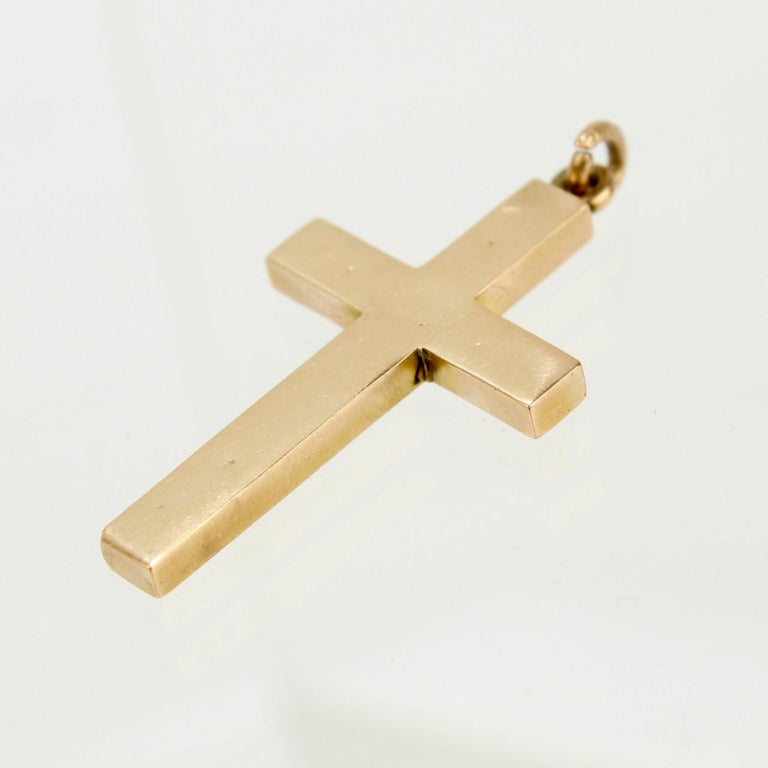 Vintage 10 Karat Gold Cross or Crucifix Pendant or Charm at