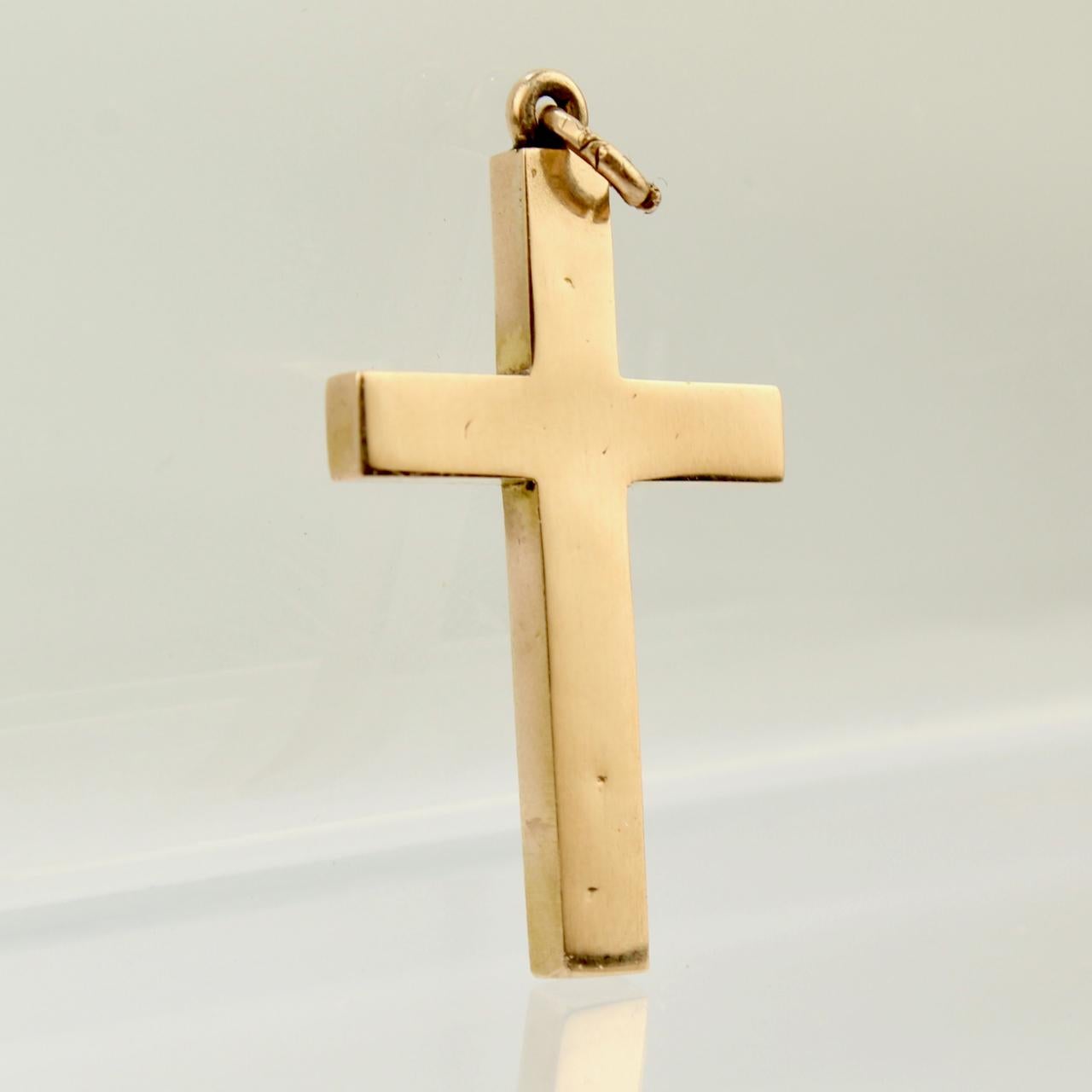 Anhänger oder Charme, Kreuz oder Kruzifix, 10 Karat Gold 7