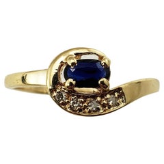 10 Karat Sapphire and Diamond Ring