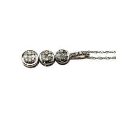 Vintage 10 Karat White Gold and Diamond Pendant Necklace
