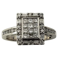 Vintage 10 Karat White Gold and Diamond Ring