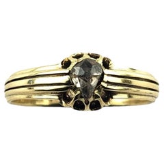 Vintage 10 Karat Yellow Gold and Diamond Ring size 6.75 #15315