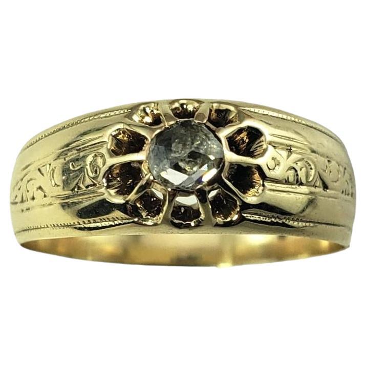 Vintage 10 Karat Yellow Gold and Diamond Ring Size 9.75 #15299