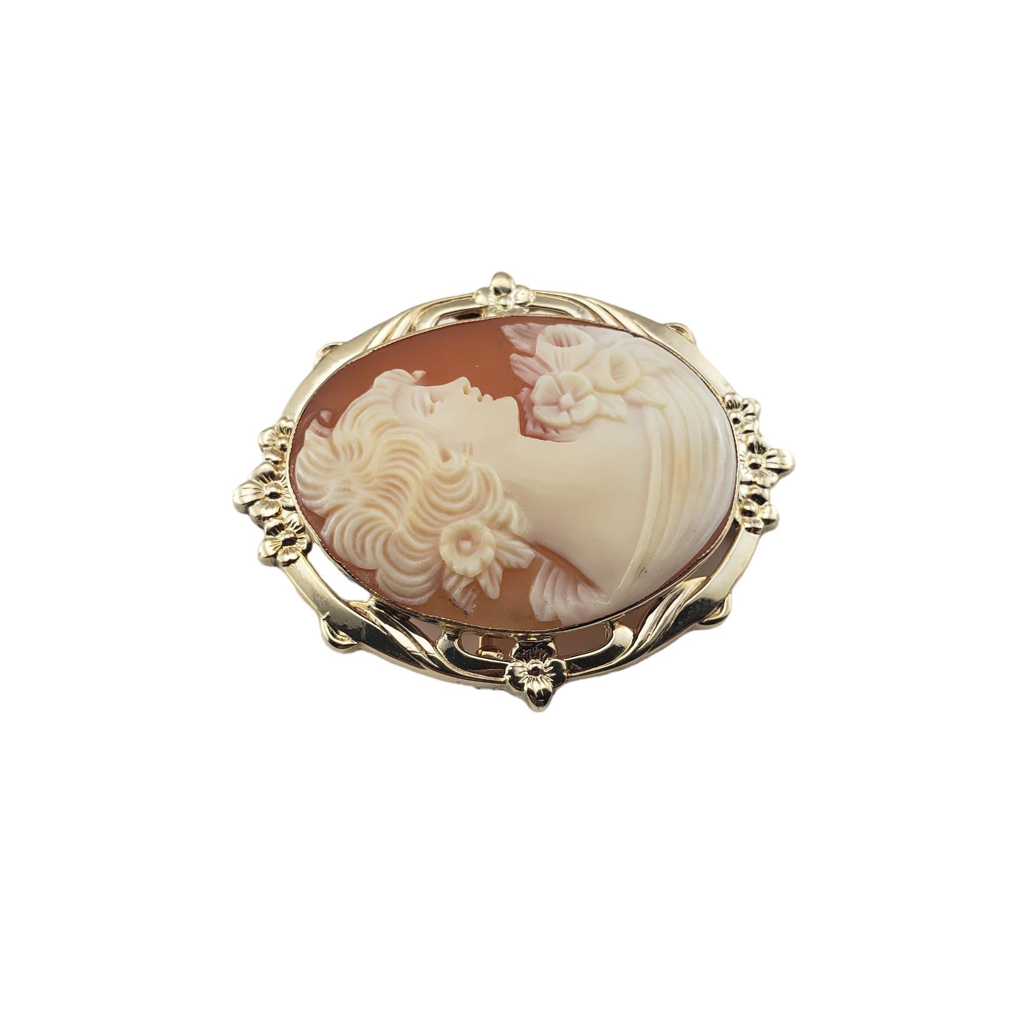 Vintage 10 Karat Yellow Gold Cameo Brooch/Pendant 2