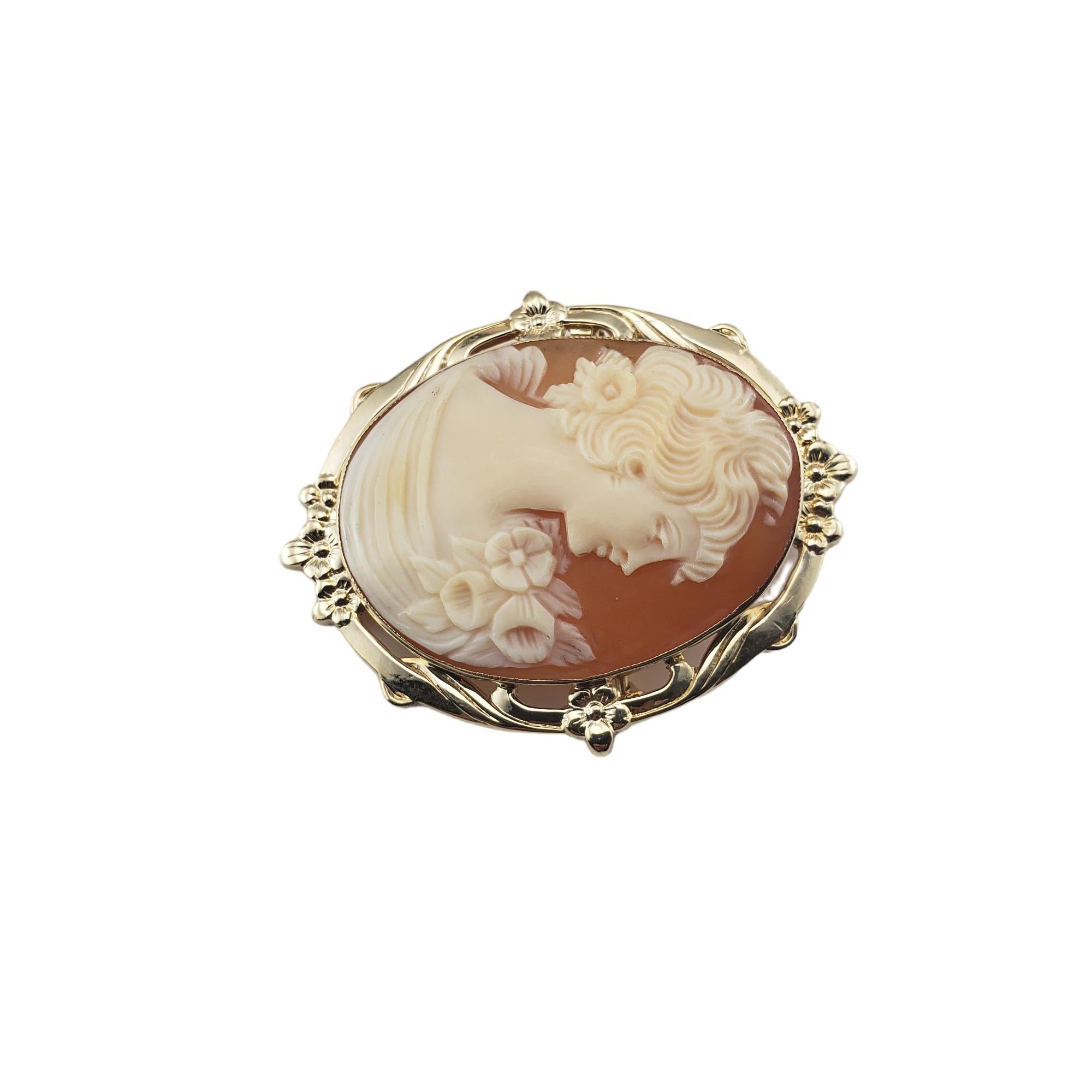 Vintage 10 Karat Yellow Gold Cameo Brooch/Pendant 3