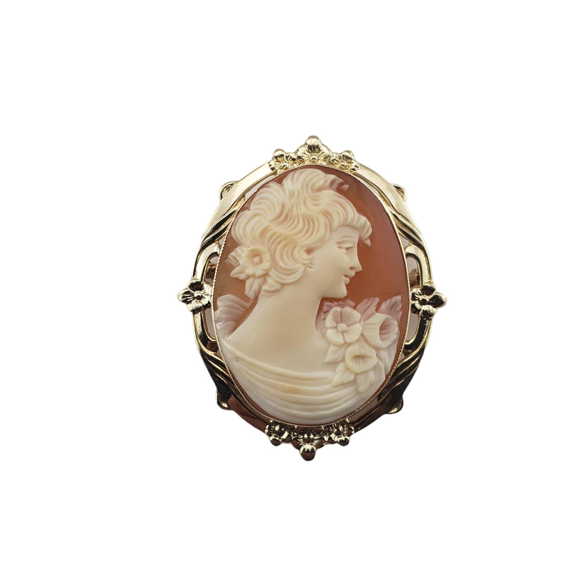 Vintage 10 Karat Yellow Gold Cameo Brooch/Pendant 4
