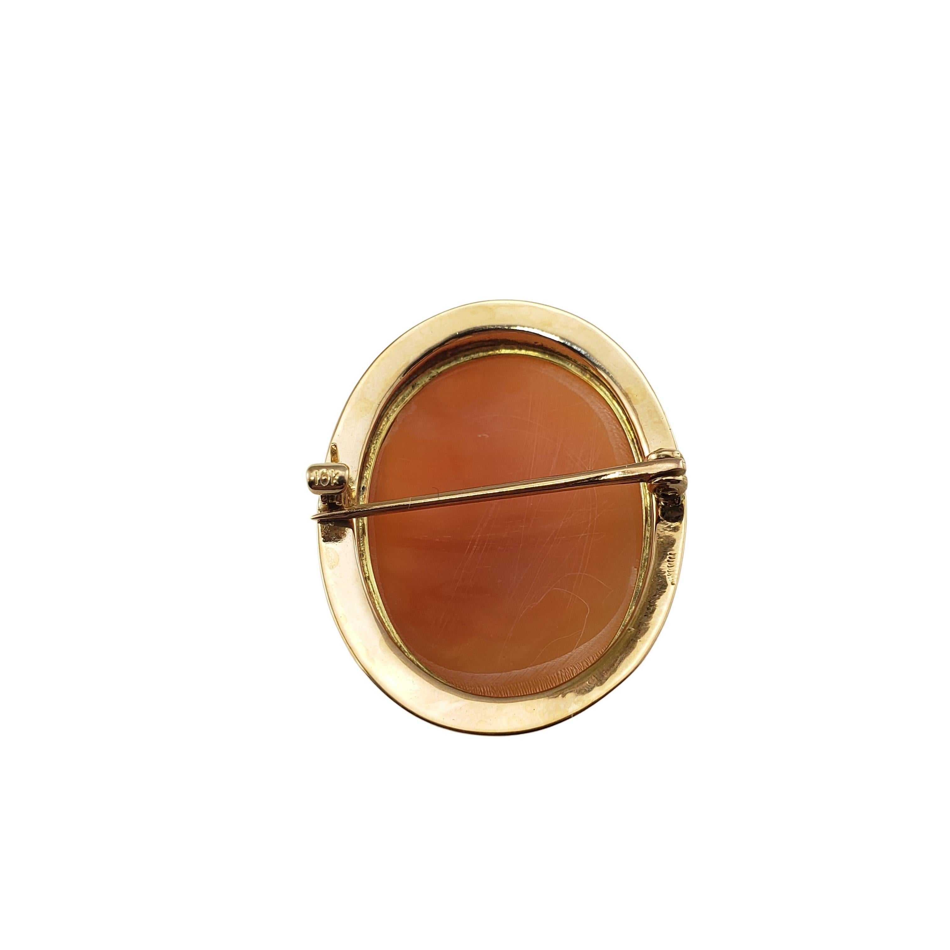 10 Karat Yellow Gold Cameo Brooch/Pin For Sale 1