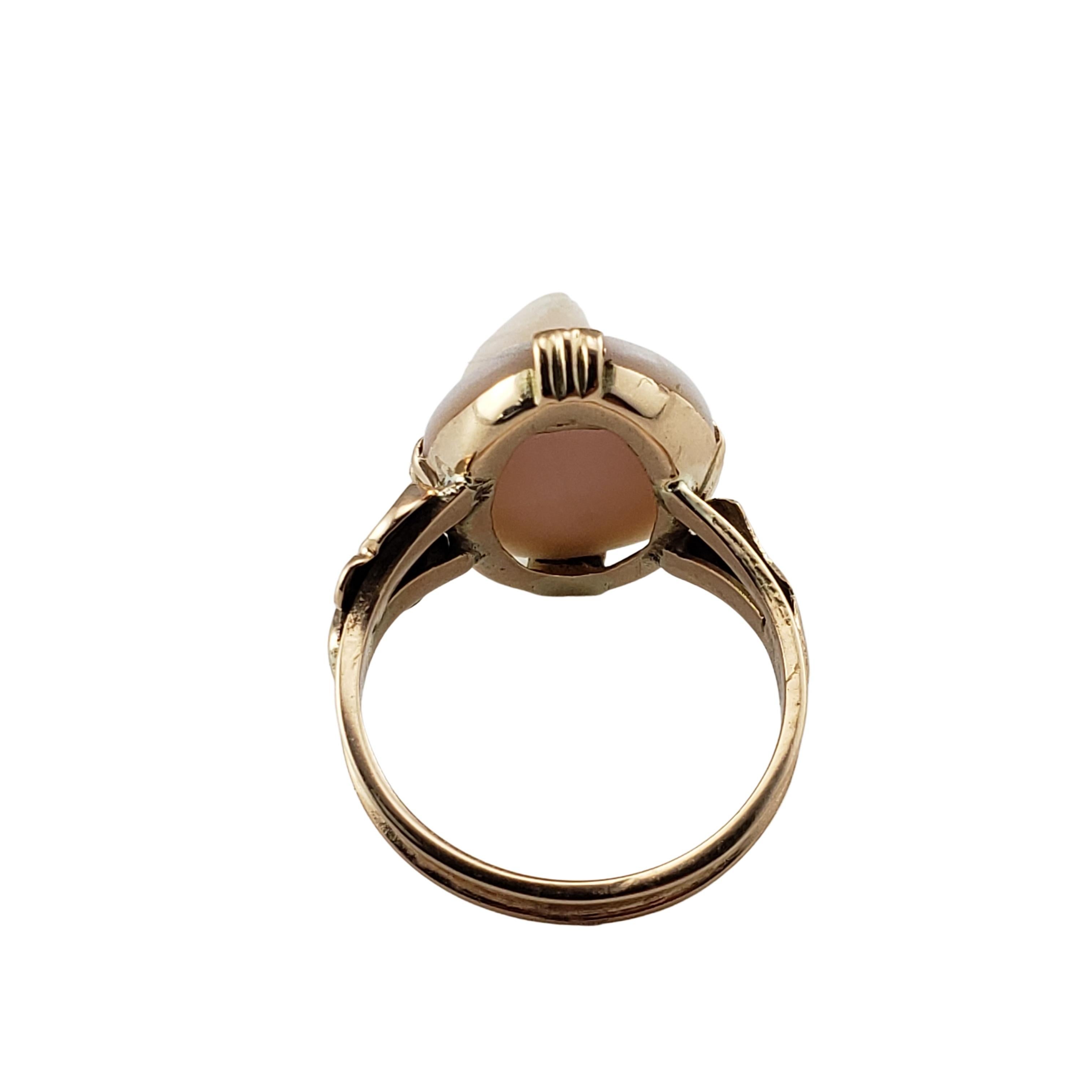 Kamee-Ring aus 10 Karat Gelbgold 1