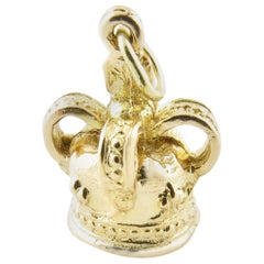 Vintage 10 Karat Yellow Gold Crown Charm #4375