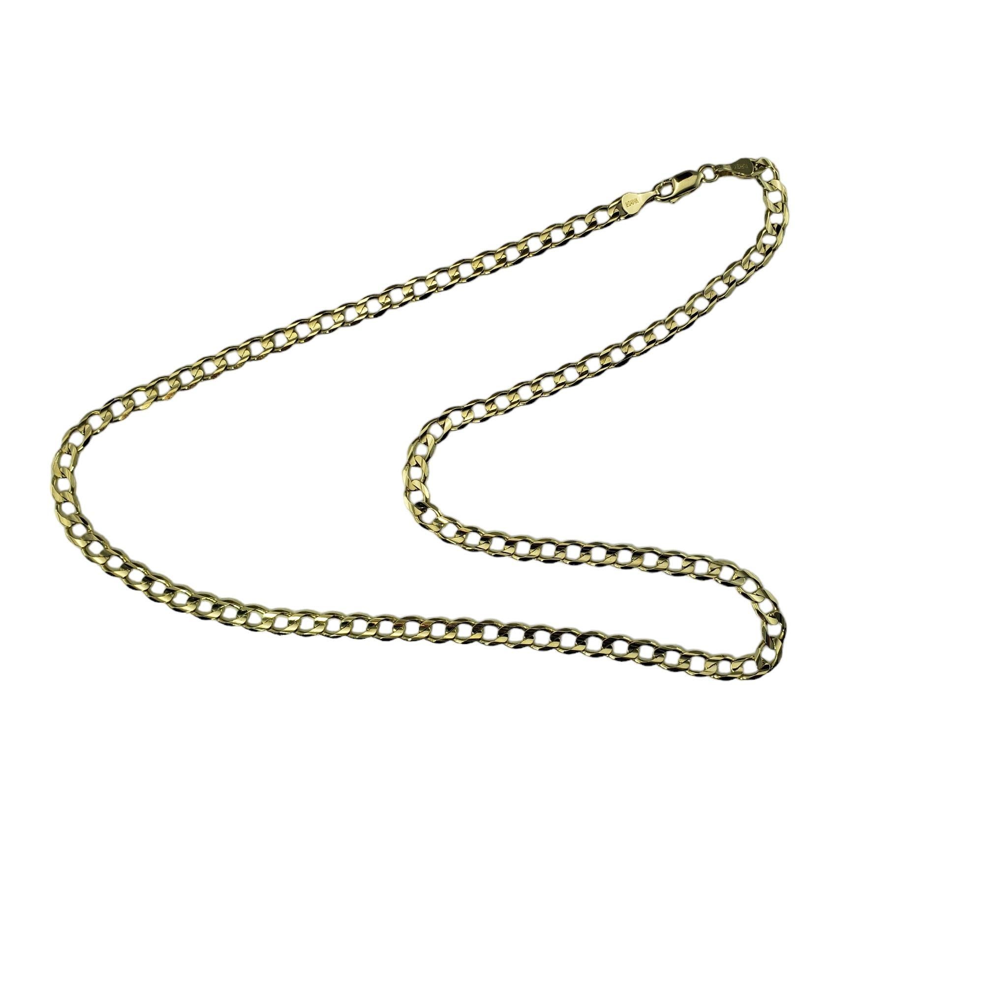 Vintage 10 Karat Yellow Gold Curb Chain Necklace #15329 In Good Condition For Sale In Washington Depot, CT