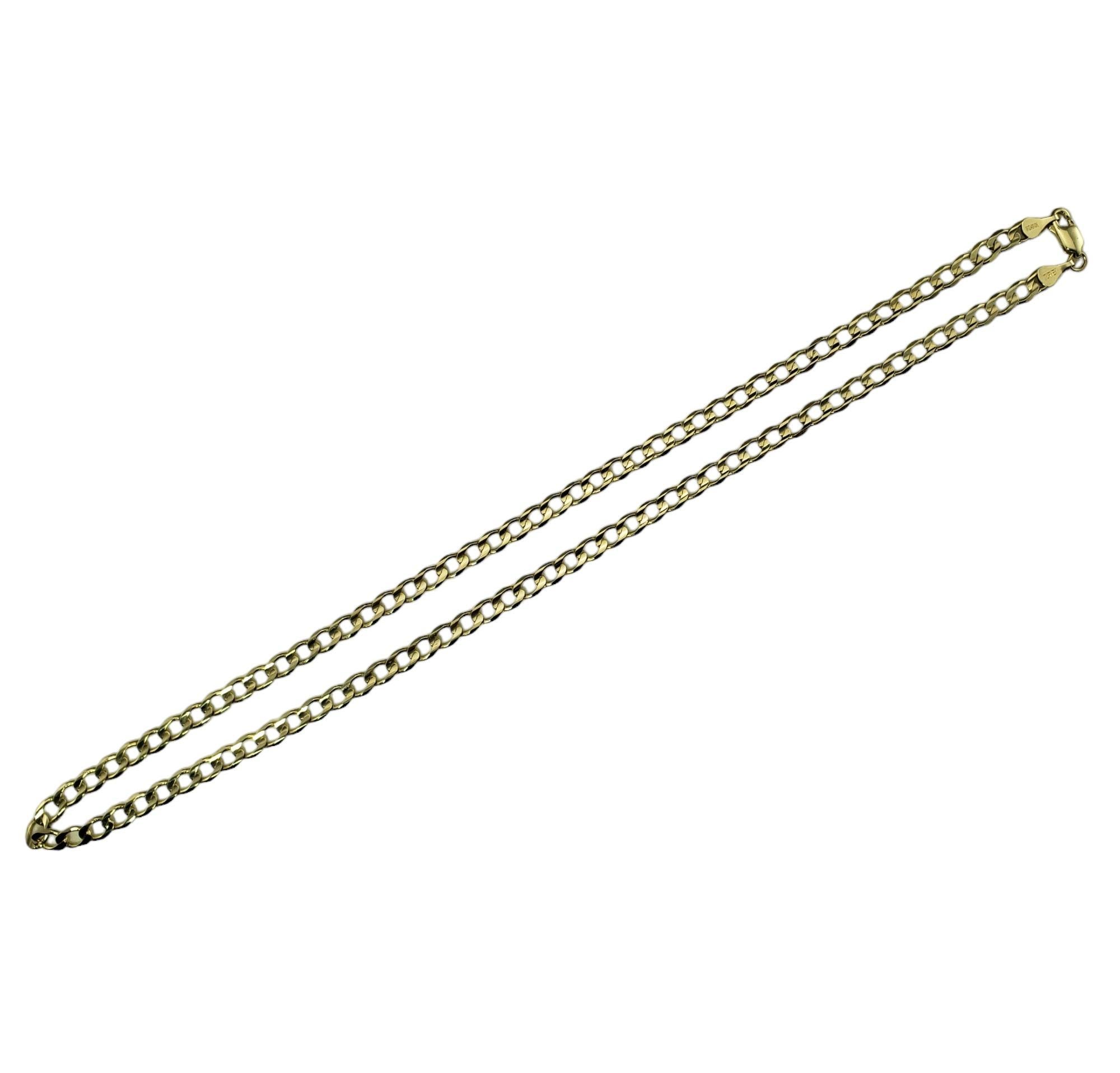 Women's or Men's Vintage 10 Karat Yellow Gold Curb Chain Necklace #15329 For Sale