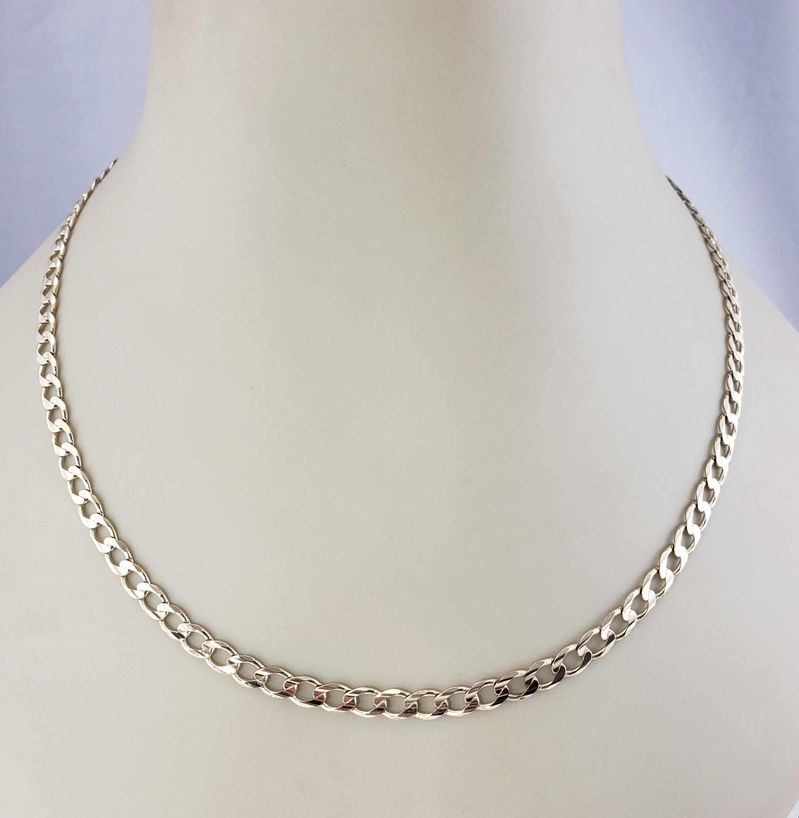 Vintage 10 Karat Yellow Gold Curb Chain Necklace #15329 For Sale 2