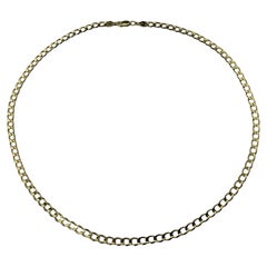 Vintage 10 Karat Yellow Gold Curb Chain Necklace #15329