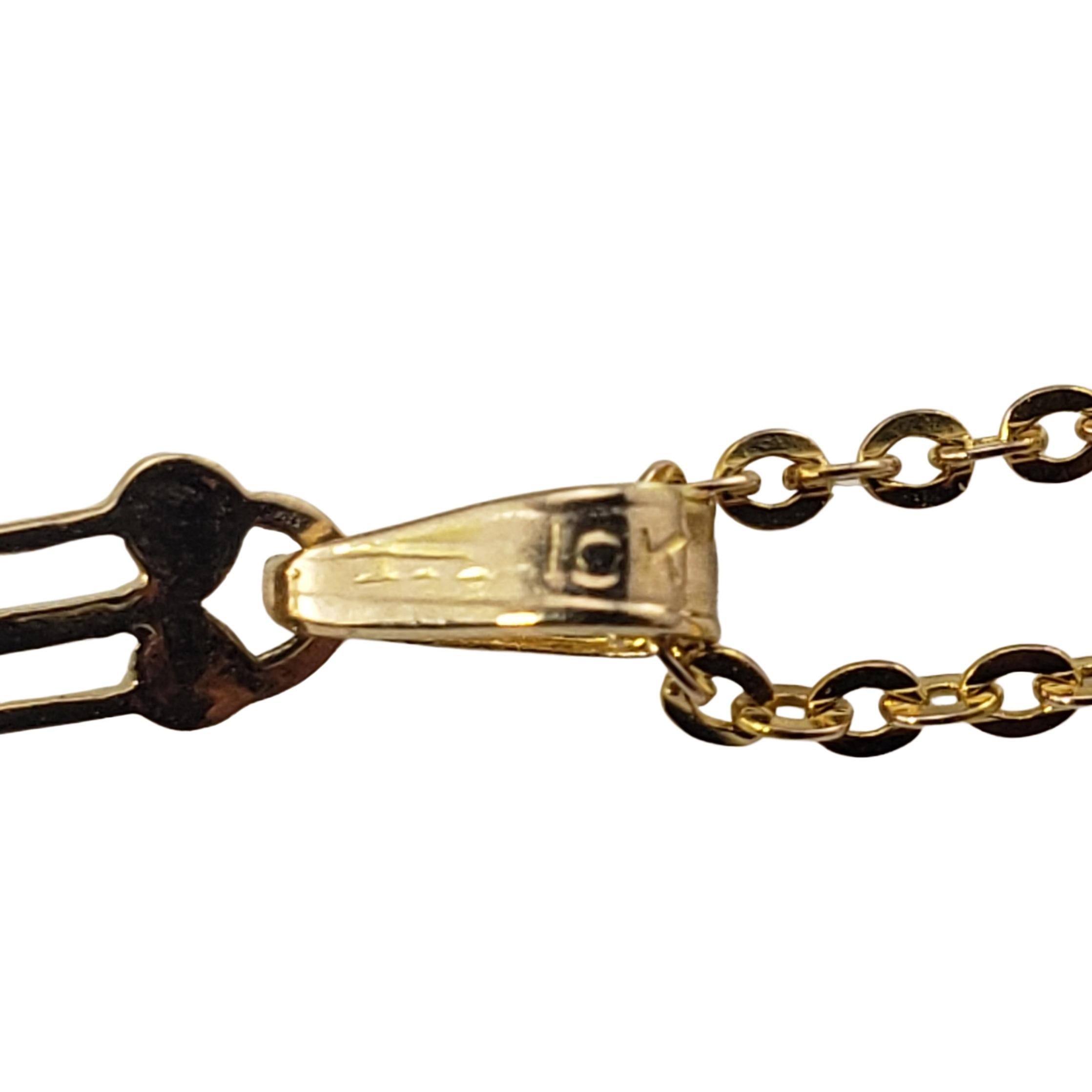 Halskette mit Anhänger aus 10 Karat Gelbgold mit Perlen und Diamanten 1
