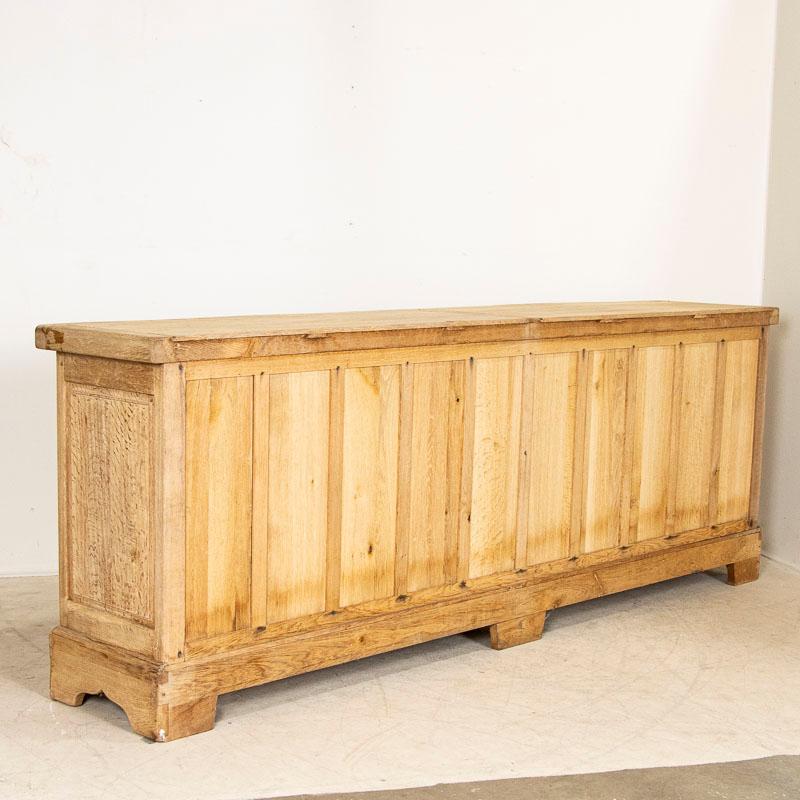 20th Century Vintage Bleached Oak Sideboard Buffet from France