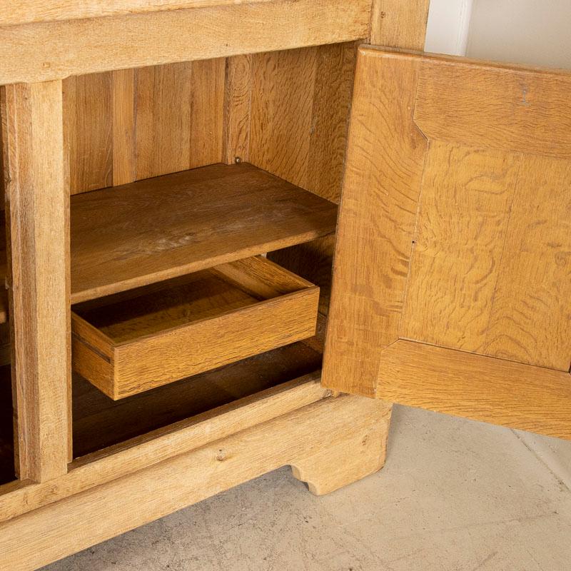 Vintage Bleached Oak Sideboard Buffet from France 1
