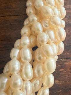 Vintage 10 Multi-Strand Freshwater Pearl Necklace, Private Italian Collection