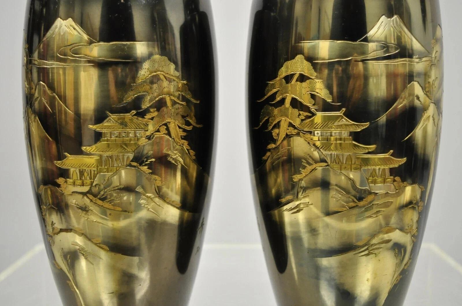 Sconosciuto Set di vasi orientali di bronzo da 10
