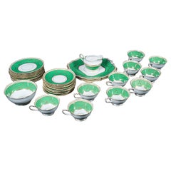 Set da tè vintage per 10 persone, inglese, ceramica, servizio pomeridiano, Waring & Gillows