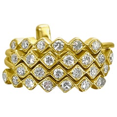 Vintage 1.00 Carat Diamond Stackable Ring 14 Karat Yellow Gold