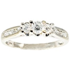 Vintage 1.00 Carat Diamonds Engagement Ring 14 Karat