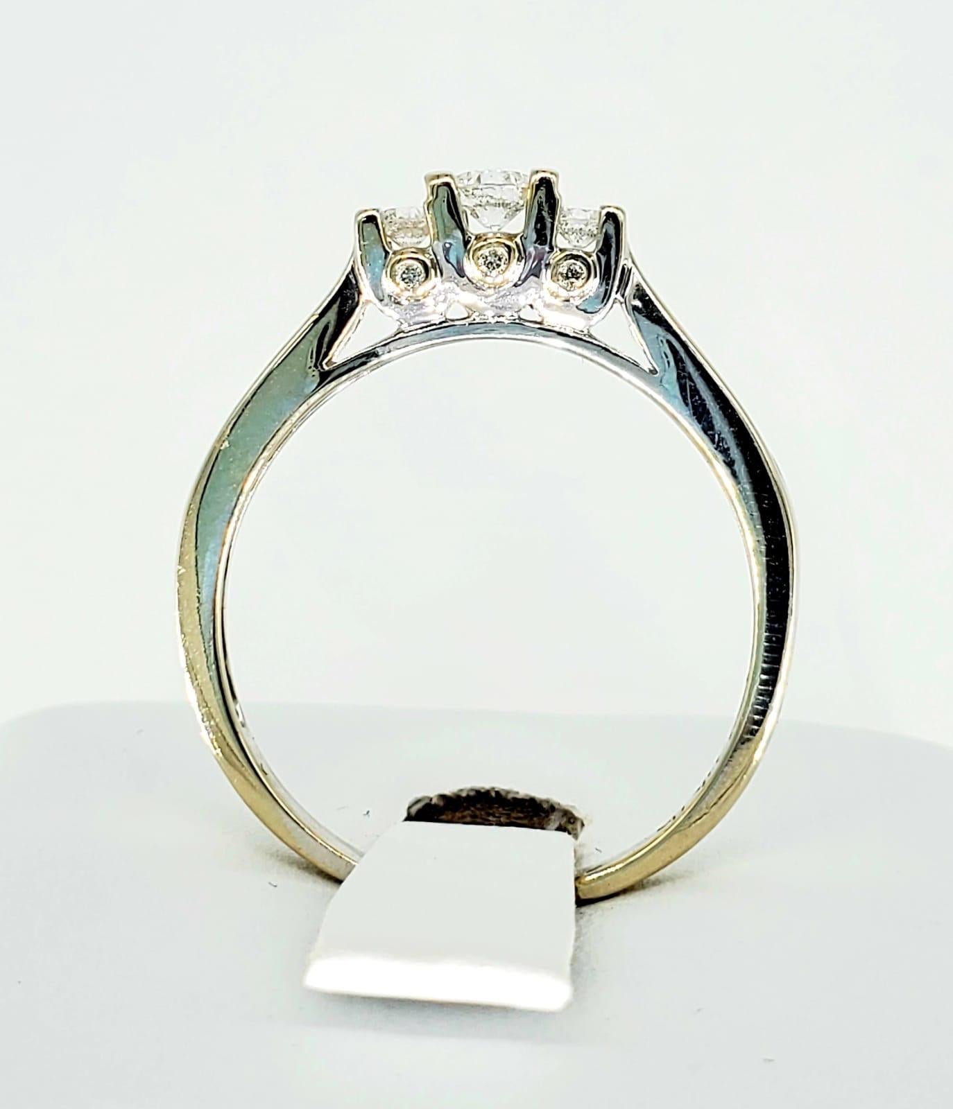 Women's Vintage 1.00 Carat Diamonds Engagement Ring 14 Karat For Sale