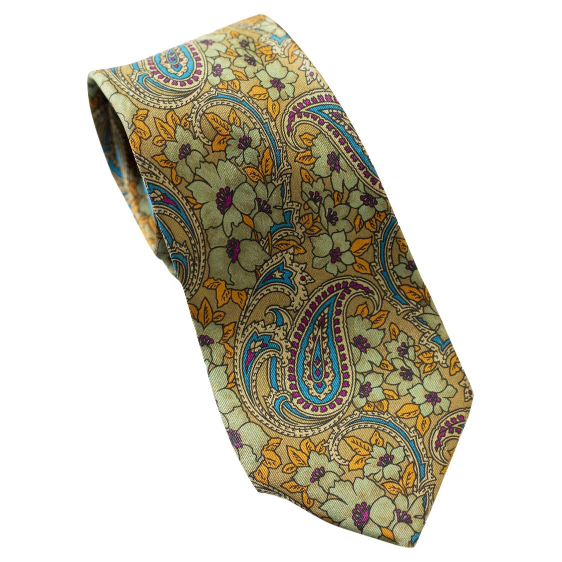 Vintage 100% silk tie by James Dillon For Sale