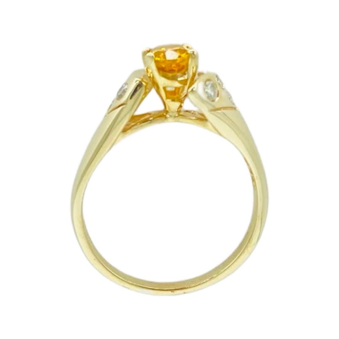 Oval Cut Vintage 1.00 Total Carat Weight Topaz and Diamonds Cluster Ring 14k For Sale