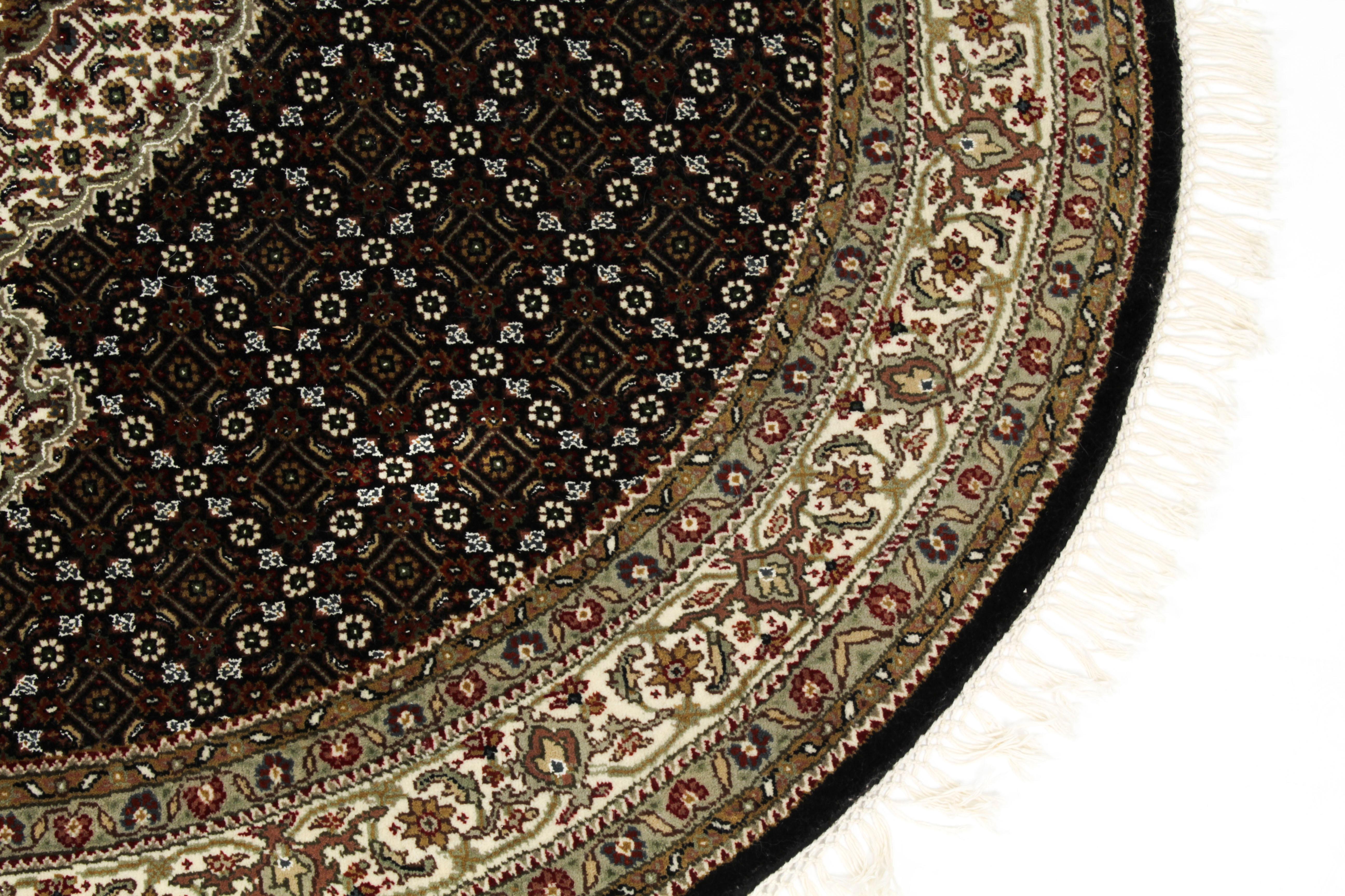 Indischer Indo-Tabriz-Teppich aus 100 % Wolle 149cm, 20. Jahrhundert im Angebot 6
