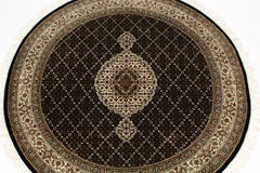 Vintage 100% Wool Indian Indo Tabriz Rug Carpet 149cm 20th Century